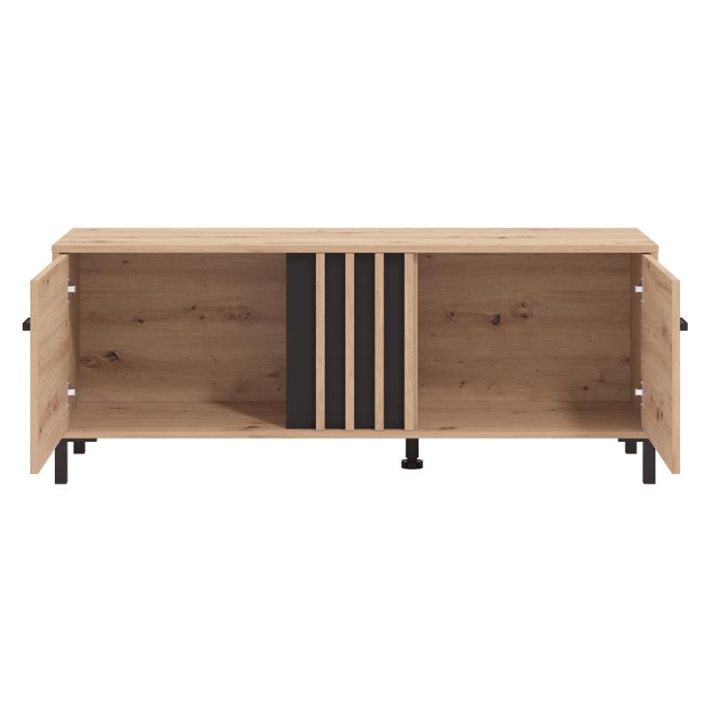 Έπιπλο Τηλεόρασης "Laval"  Artisan Oak/Μαύρο 132x40x52εκ