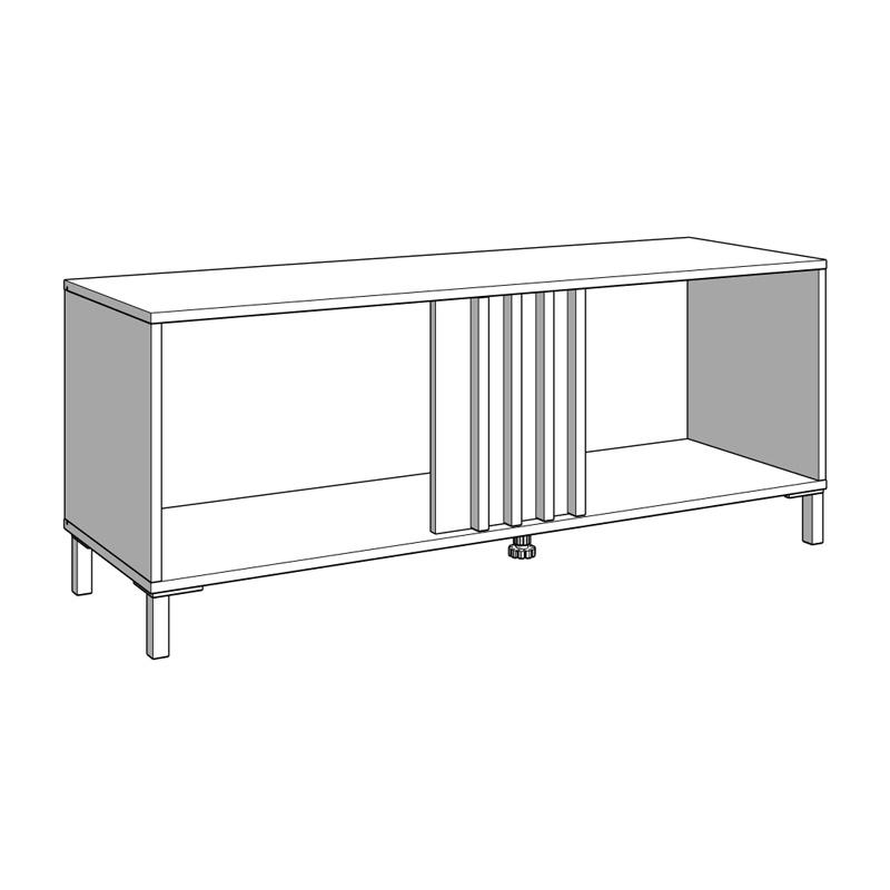 Έπιπλο Τηλεόρασης "Laval"  Artisan Oak/Μαύρο 132x40x52εκ