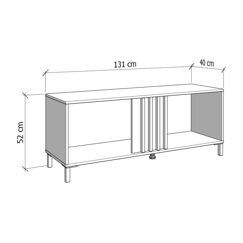 Έπιπλο Τηλεόρασης "Laval"  Artisan Oak/Μαύρο 132x40x52εκ