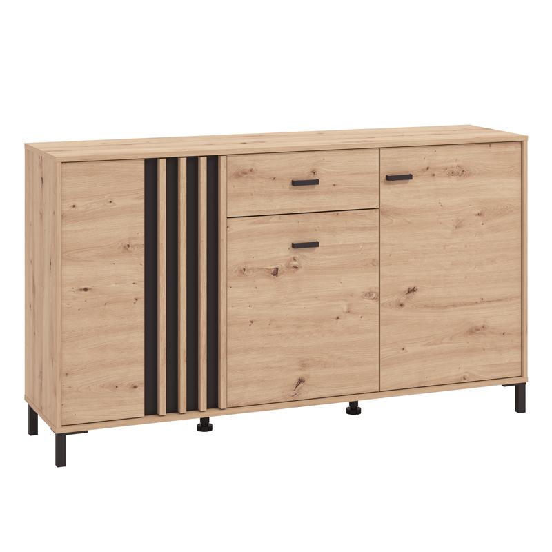 Κομότα-Μπουφές "Laval" Artisan Oak/Μαύρο 157x40x90εκ