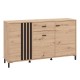 Κομότα-Μπουφές "Laval" Artisan Oak/Μαύρο 157x40x90εκ