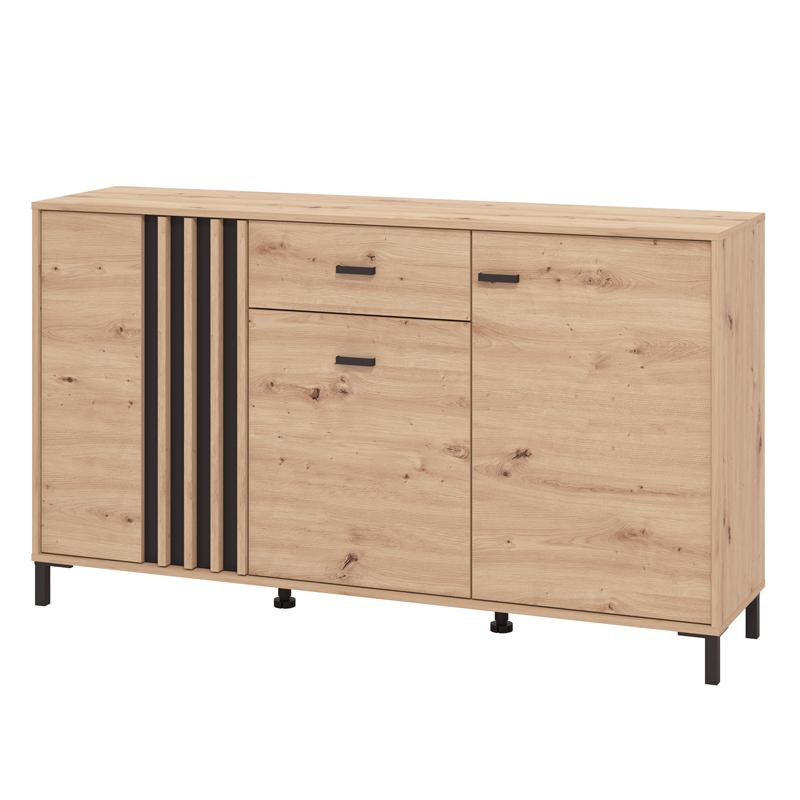 Κομότα-Μπουφές "Laval" Artisan Oak/Μαύρο 157x40x90εκ