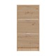 Παπουτσοθήκη Base 13 Artisan Oak-Artisan Oak Με Μαύρες Γραμμές/Μαύρο 58X18X119Εκ Fylliana