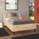 Κρεβάτι Barletta 120 Artisan Oak Με Μπεζ Ύφασμα 131X213,5X85,5Εκ (120X200) Fylliana