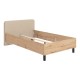 Κρεβάτι Barletta 120 Artisan Oak Με Μπεζ Ύφασμα 131X213,5X85,5Εκ (120X200) Fylliana