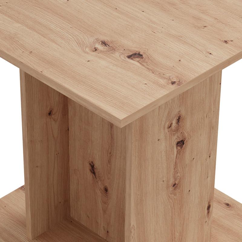 Τραπέζι Τραπεζαρίας Capua Artisan Oak Χρώμα 80x80x76εκ