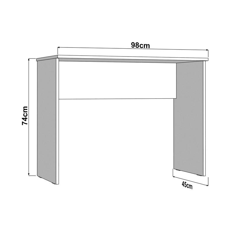 Γραφείο Diofant Ξύλινο Λευκό 98x45x74εκ.