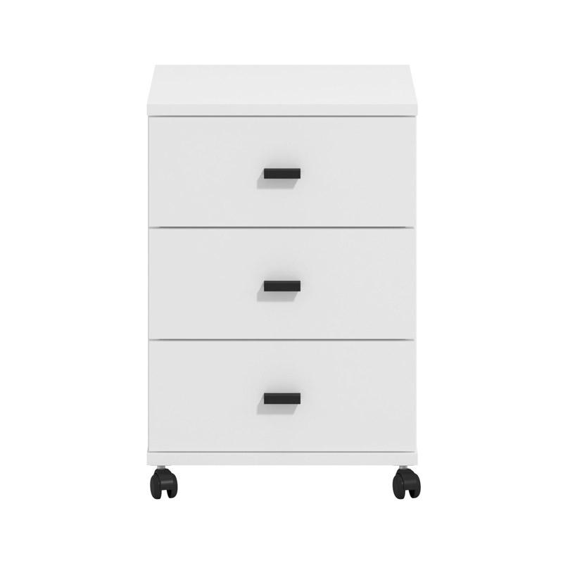 Συρταριέρα Γραφείου Almond 38 3f Rs Ξύλινη Λευκό 39x35x56Εκ Fylliana