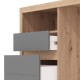 Γραφείο Hipatia 2f Lp Artisan Ξύλινο Γκρι Γραφίτης 127x51x77εκ. Fylliana