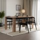 Τραπέζι Τραπεζαρίας Marron Artisan-Μαύρο 160X90X77Εκ Fylliana