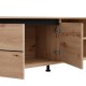 Έπιπλο Τηλεόρασης Marron Tv 138 3K2V Artisan-Μαυρο 138X40X52Εκ Fylliana