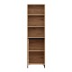Βιτρίνα Σαλονιού Marron 1k1v Pop 193 από MDF με Τζάμι & Φωτισμό Μαυρο Ματ 55x40x193cm Fylliana