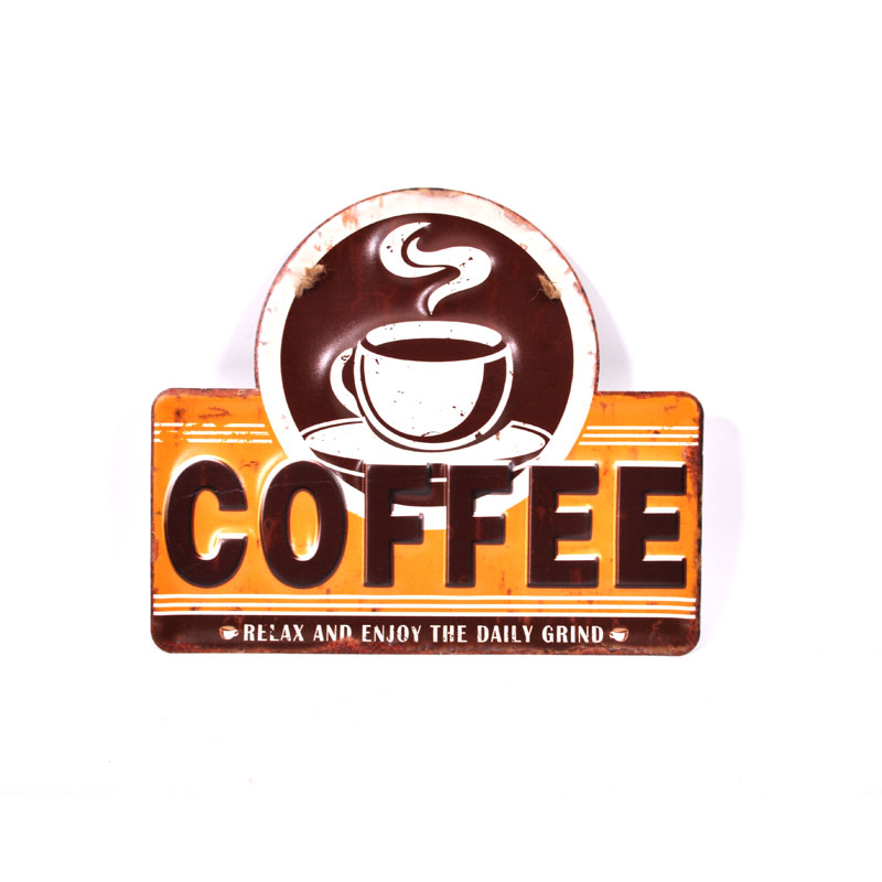 Πινακίδα Μεταλλική "Coffee"  30x26εκ