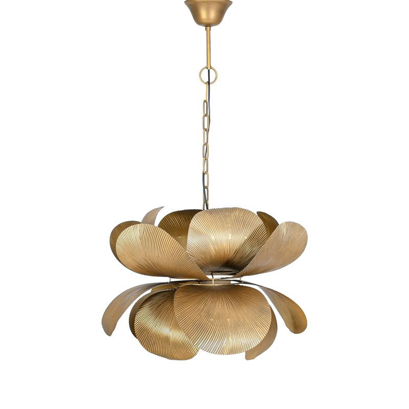 Μεταλλικο Φωτιστικο Οροφης Fylliana Fl620410 Χρυσο Χρωμα 57X43Εκ