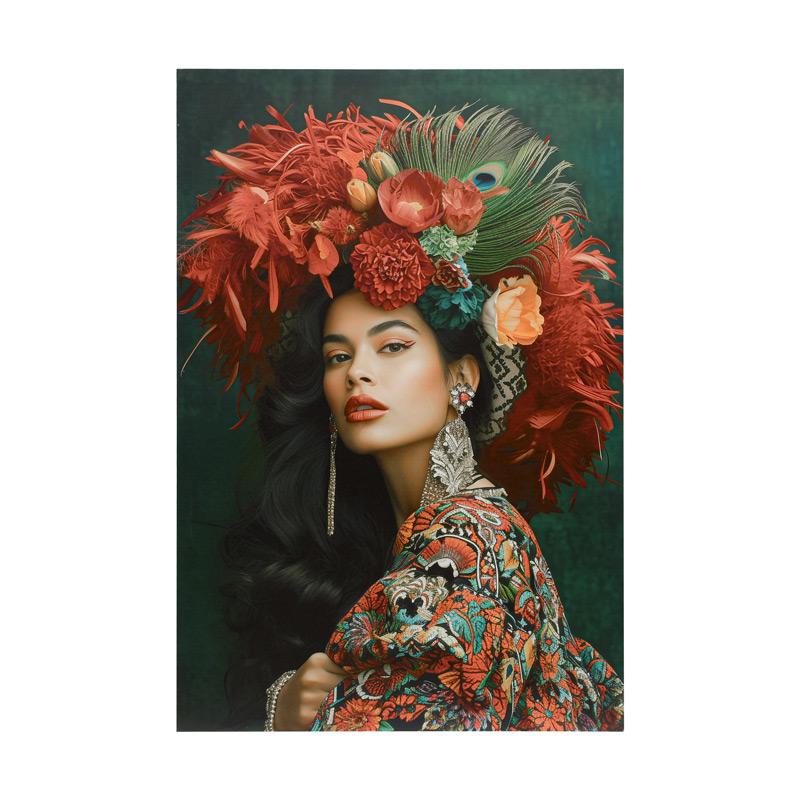 Πίνακας Σε Καμβά Με Εκτύπωση Fl246004 Πράσινο-Καφέ-Κόκκινο 60x3x90Εκ Fylliana 