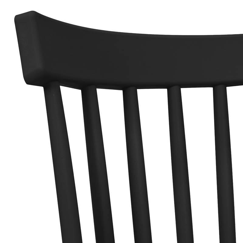 Καρέκλα Τραπεζαρίας Fylliana Rubina Μαύρο Χρώμα 51x50x84Εκ