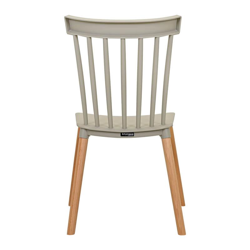 Καρέκλα Τραπεζαρίας Fylliana Rubina Σκούρο Γκρι Χρώμα 51x50x84Εκ
