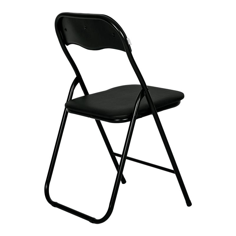 Μεταλλική Αναδιπλούμενη Καρέκλα Fylliana 758 Μαύρη 43x44x78Εκ