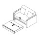  Καναπές Κρεβάτι Διθέσιος Shadow 120 Γκρι Με Ανοιχτό Γκρι 137x 97x85Εκ