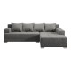 Καναπές/Κρεβάτι Γωνιακός Galaxy Σκούρο Γκρι Χρώμα 276x178x75Εκ Fylliana