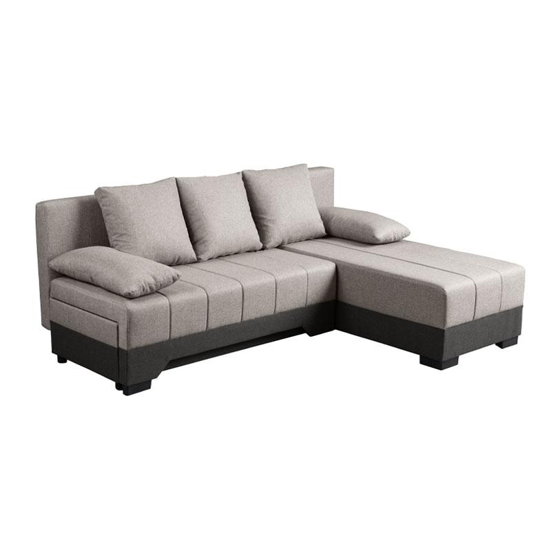 Γωνιακός Καναπές Κρεβάτι Galina Μπεζ-Καφέ 200X151X80Εκ Fylliana