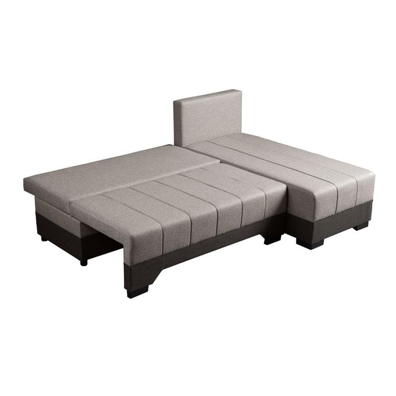 Γωνιακός Καναπές Κρεβάτι Galina Μπεζ-Καφέ 200X151X80Εκ Fylliana