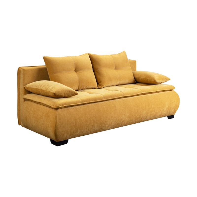 Καναπές Κρεβάτι Mina Κίτρινο Χρώμα 208X95X80 εκ