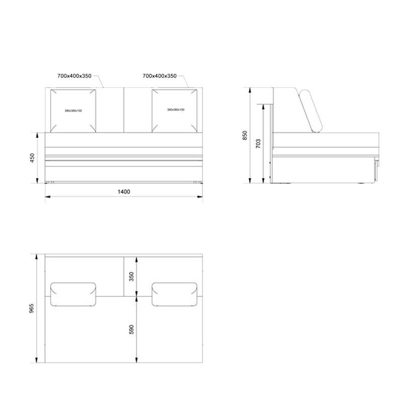 Διθέσιος Καναπές Μπεζ 140x97x85εκ.Fantastico Xxl Fylliana