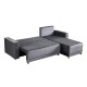 Γωνιακός Καναπές Κρεβάτι Lotos Γκρι Χρώμα 237x168x80Εκ Fylliana