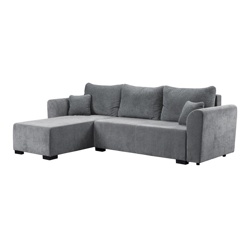 Καναπές Κρεβάτι Γωνιακός Migros Γκρι Χρώμα 268X167X80Εκ Fylliana