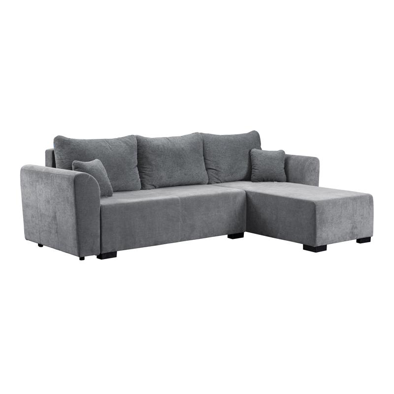 Καναπές Κρεβάτι Γωνιακός Migros Γκρι Χρώμα 268X167X80Εκ Fylliana