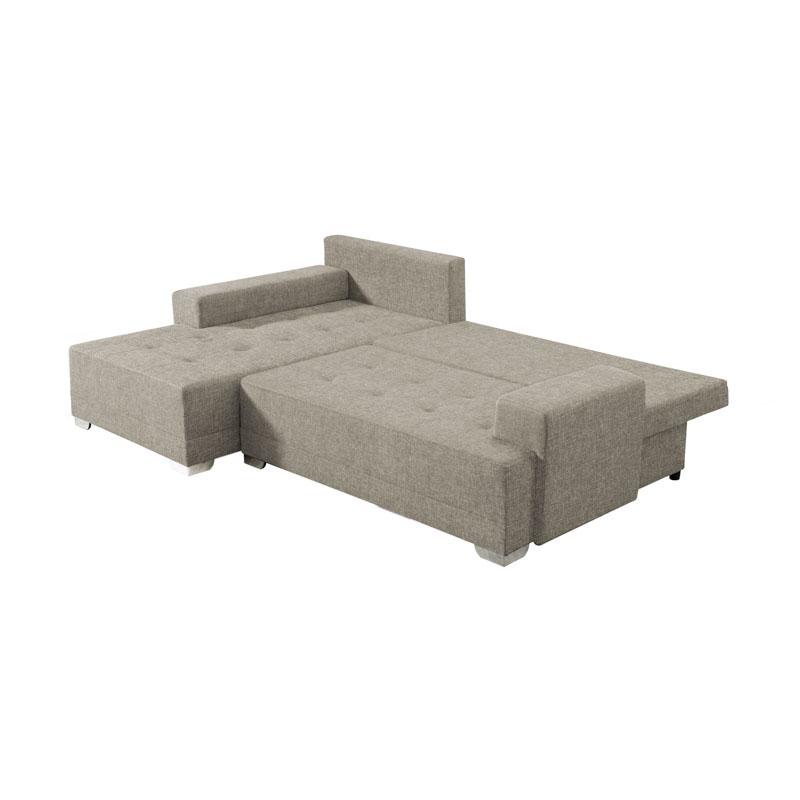 Καναπές Γωνία Nirvana Μπεζ Χρώμα 267X178X75Εκ Fylliana