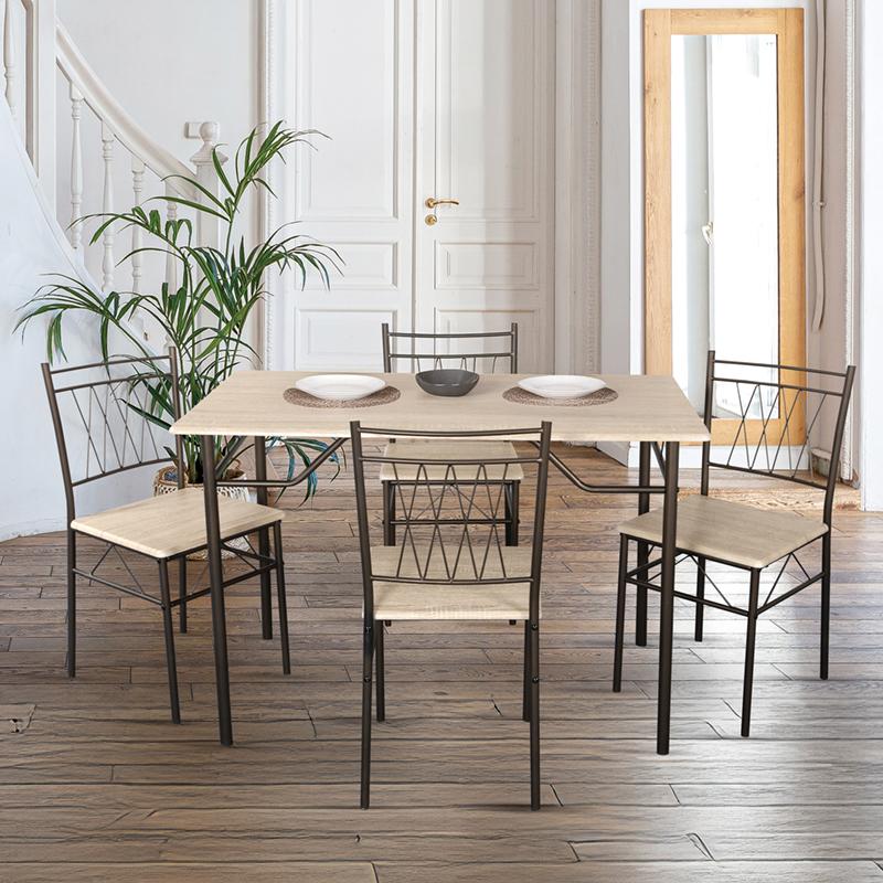 Σετ Τραπεζαρίας 1125 Sonoma Με Καφέ Σκελετό 112x72x75Εκ Fylliana