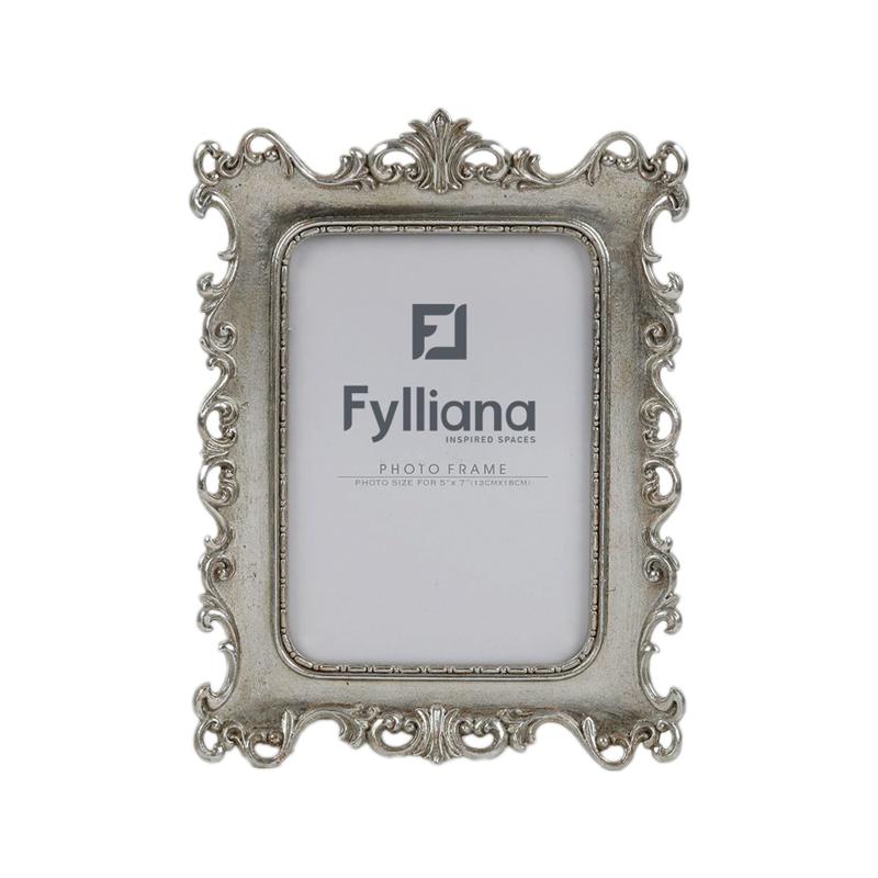Κορνίζα Πλαστική με Ασημί Πλαίσιο 13x18 εκ. Fylliana