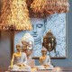 Διακοσμητικό Επιτραπέζιο Buddha Χρυσό/Λευκό Αντικέ Χρώμα 19.5x10x26Εκ Fylliana