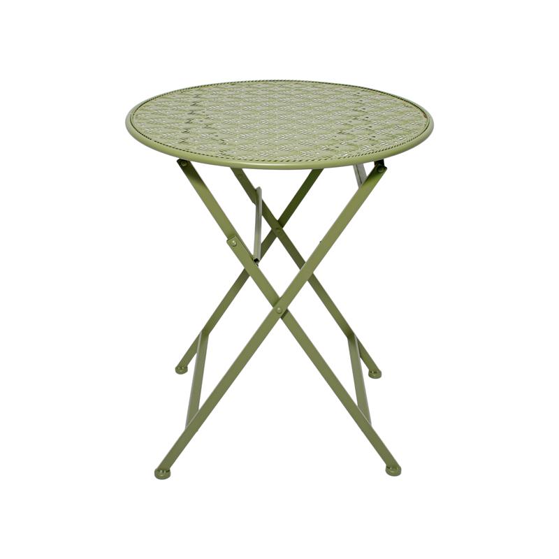 Σετ Μεταλλικό Τραπέζι Κήπου Με 2 Καρέκλες Gordon Πράσινο Χρώμα Fylliana 