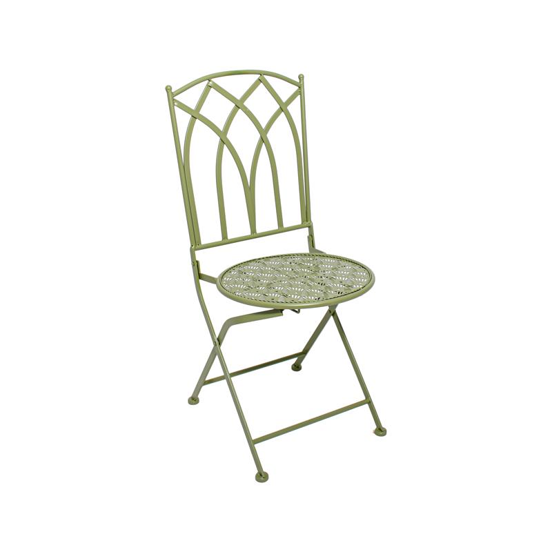 Σετ Μεταλλικό Τραπέζι Κήπου Με 2 Καρέκλες Gordon Πράσινο Χρώμα Fylliana 