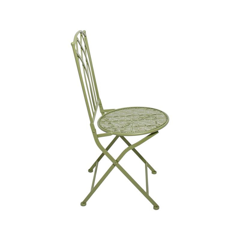 Σετ Μεταλλικό Τραπέζι Κήπου Με 2 Καρέκλες Gordon Πράσινο Χρώμα Fylliana 