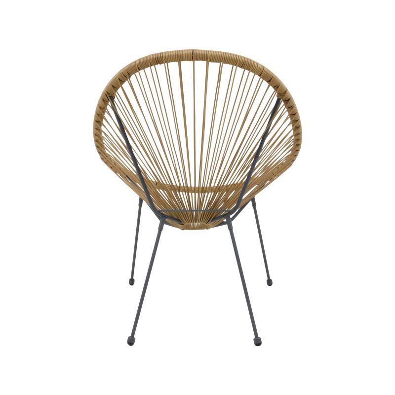 Πολυθρόνα Κήπου Morena Καφέ Χρώμα 70x74x85Εκ Fylliana 