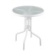 Τραπέζι Κήπου Στρογγυλό Fl10761 Λευκό Χρώμα 60x70Εκ Fylliana 