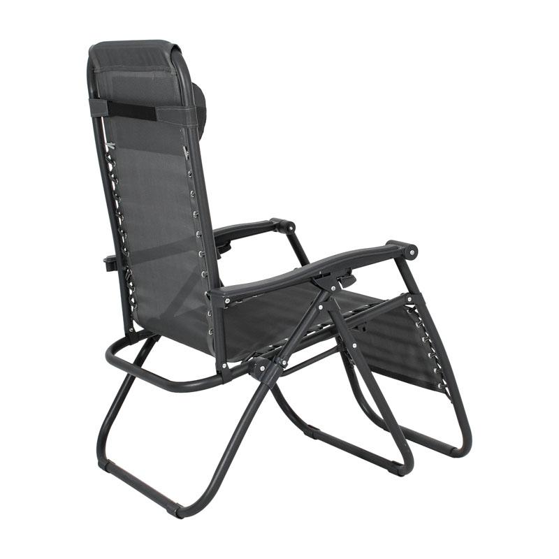 Πολυθρόνα Αναδιπλούμενη Εξοχής  "Zero Gravity Deluxe" Γκρι Χρώμα 93X65X104 εκ. Fylliana