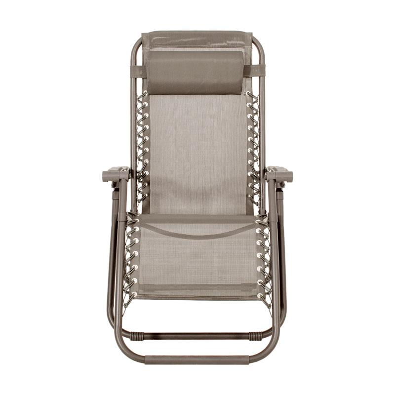 Αναδιπλούμενη Πολυθρόνα Εξοχής "Zero Gravity" Μπεζ Χρώμα 93X65X104 εκ. Fylliana
