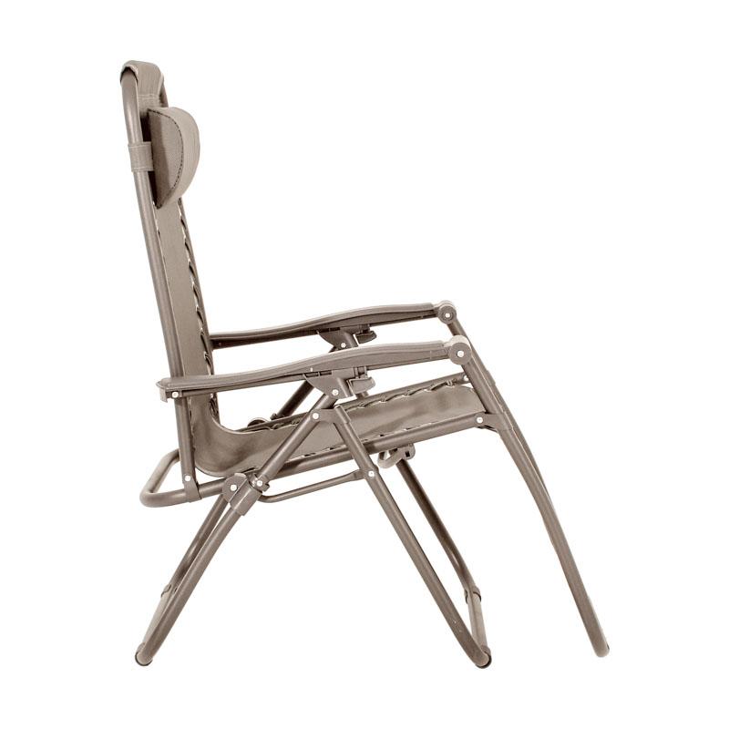 Αναδιπλούμενη Πολυθρόνα Εξοχής "Zero Gravity" Μπεζ Χρώμα 93X65X104 εκ. Fylliana