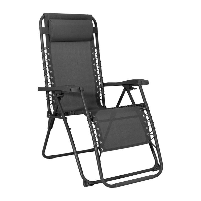 Αναδιπλούμενη Πολυθρόνα Εξοχής"Zero Gravity Deluxe" Γκρι Χρώμα 93X65X112 εκ. Fylliana 
