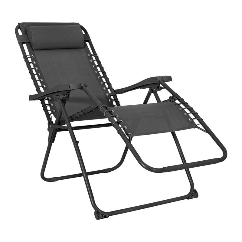 Αναδιπλούμενη Πολυθρόνα Εξοχής"Zero Gravity Deluxe" Γκρι Χρώμα 93X65X112 εκ. Fylliana 