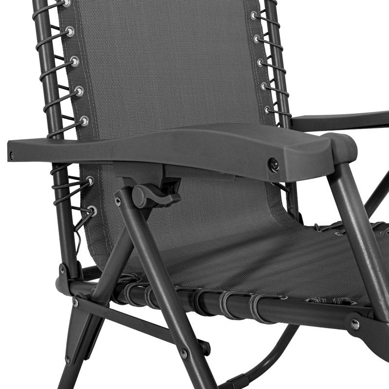 Αναδιπλούμενη Πολυθρόνα Εξοχής"Zero Gravity Deluxe" Γκρι Χρώμα 93X65X112 εκ. Fylliana 