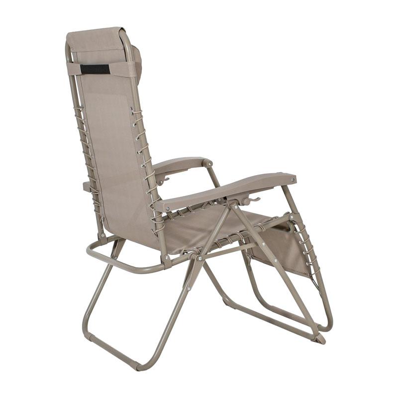 Πολυθρόνα Αναδιπλούμενη Εξοχής  "Zero Gravity Deluxe" Μπεζ Χρώμα 93X65X112 εκ. Fylliana