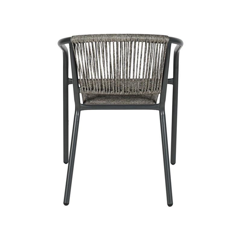 Πολυθρόνα Κήπου Fl11465 Από Συνθετικό Rattan Mε Μεταλλικό Σκελετό Γκρι Χρώμα 54x63x74Εκ Fyllianna 