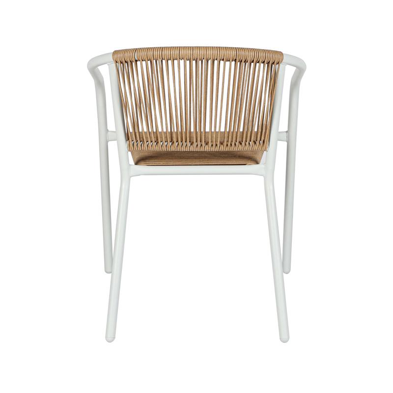 Πολυθρόνα Εξωτερικού Χώρου Rattan Fl11465 Λευκό Χρώμα 54x63x74εκ.