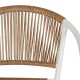 Πολυθρόνα Εξωτερικού Χώρου Rattan Fl11465 Λευκό Χρώμα 54x63x74εκ.